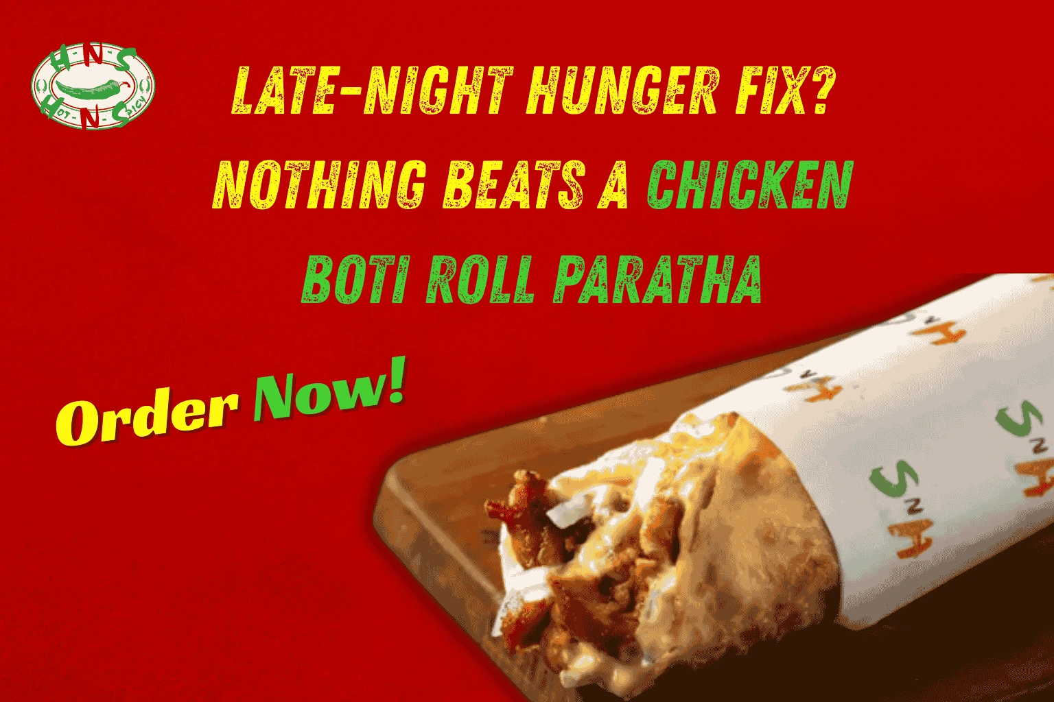 Chicken Boti Roll Paratha
