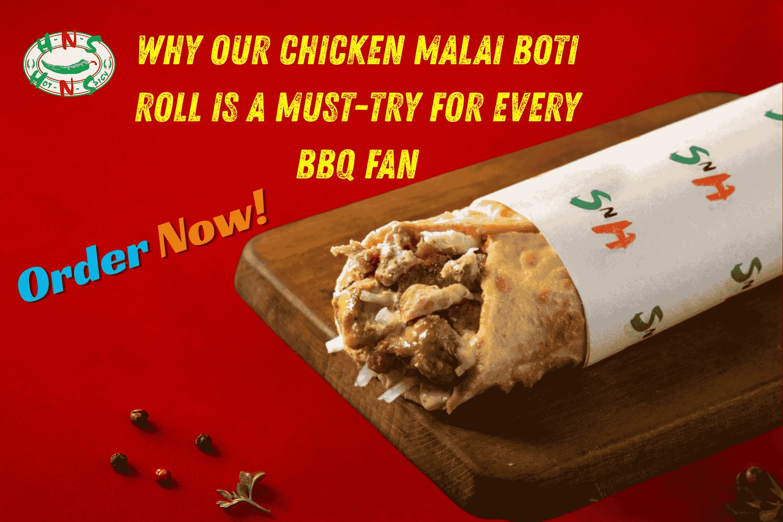 chicken malai boti roll