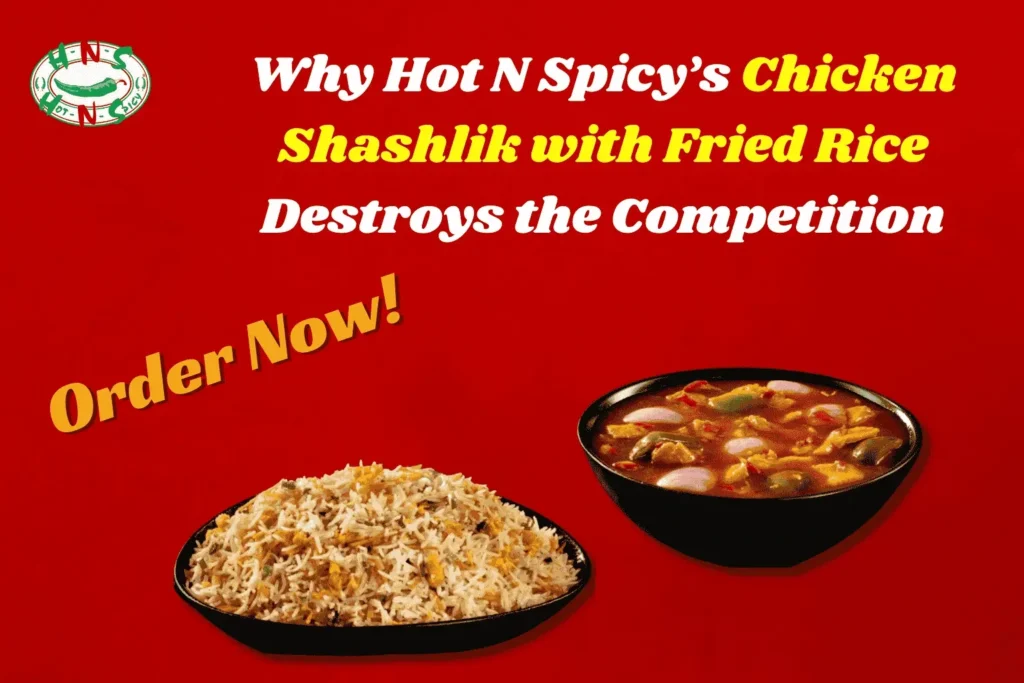 chicken shashlik with fried rice