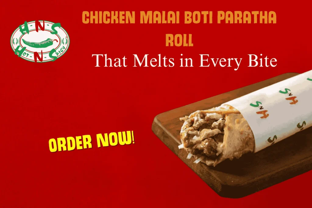 chicken malai boti paratha roll