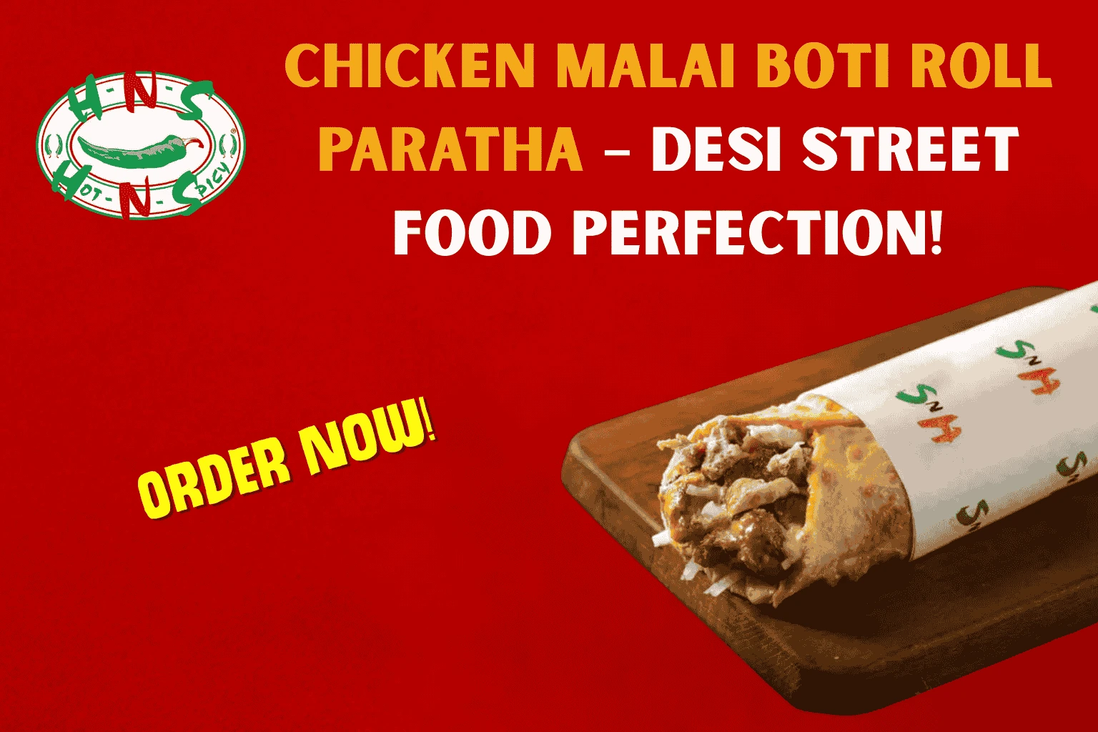 chicken malai boti roll paratha
