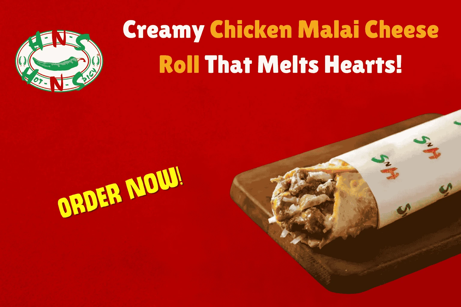 Chicken Malai Cheese Roll