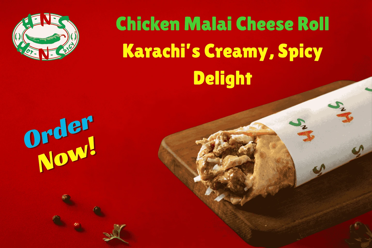 Chicken Malai Cheese Roll
