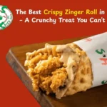 Close-up of a Crispy Zinger Roll showing its crunchy texture and flavorful ingredients